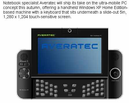 The Averatec UMPC